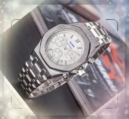 Mentille six Stiches Automatic Date Watchs Stophatch Sapphire Glass 42mm Japan Quartz Movement Day Heure Date Hemon