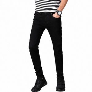 Heren Skinny Jeans 2019 Nieuwe Klassieke Mannelijke Fi Designer Elastische Rechte Zwart/Wit Jeans Broek Slim Fit Stretch Denim Jeans 888r #