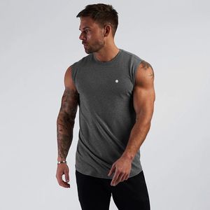 Camisa sin mangas para hombre, camiseta sin mangas ajustada en blanco para Fitness, chaleco de entrenamiento, camiseta sin mangas de algodón, ropa para gimnasios