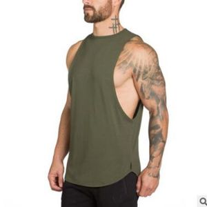 Hommes sans manches t-shirts été coton mâle débardeurs gymnases vêtements musculation maillot de corps Golds Fitness débardeurs tees204B