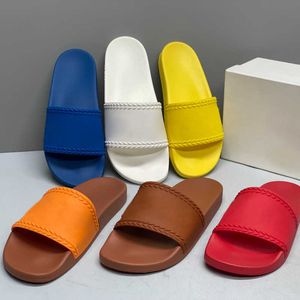 Mens Slide Visetos Designer Slides Semelle en caoutchouc Summer Beach Pantoufles Femmes Plate-forme Slide Sandal avec boîte NO465
