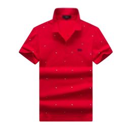 Heren Slim Fit revers Korte mouw Polo shirt Zomer Casual T-shirt Pony Krokodil geborduurd merk Kleding Ademend kleurafdruk Top M-3XL