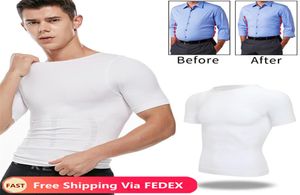 Heren Slimming Body Shaper Belly Control Shapewear Man Shapers Modellering Underwear Taille Trainer Corrective Posture Vest Corset2146654