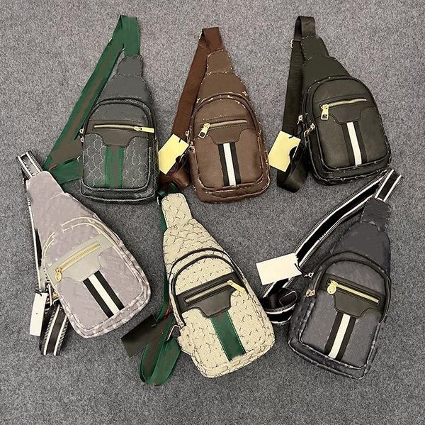 Hommes Sling Sac Designers Qualité Pu Cuir Poitrine Sacs En Plein Air Voyage Bandoulière Sac À Dos Fanny Pack Daypack Randonnée Cross Body Bumbag Sacs