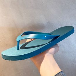 Zapatillas para hombre para el verano interior casa antideslizante ducha parejas suela gruesa zapatilla fresca flip fops sandalias azul real