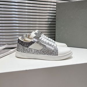 Heren sneakers boardschoenen platte schoenen luxe designer 2024 nieuwe casual zilver lederen rits splitsen buitensportschoenen wandelschoenen Maten 39-47 + doos