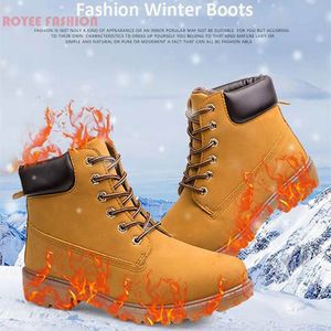 bottes de neige pour hommes et femmes, chaussures jaunes à plateforme, chaussures rétro, chaussures de couple