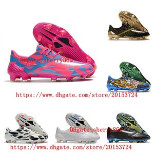 Zapatillas de fútbol masculino FG Botas de fútbol Scarpe Calcio Chuteiras Pink White Gold