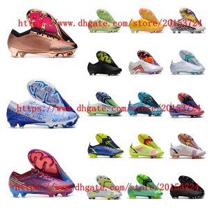 Chaussures de football pour hommes Mercurial XV Elite FG Crampons Chaussures de football Baskets Or