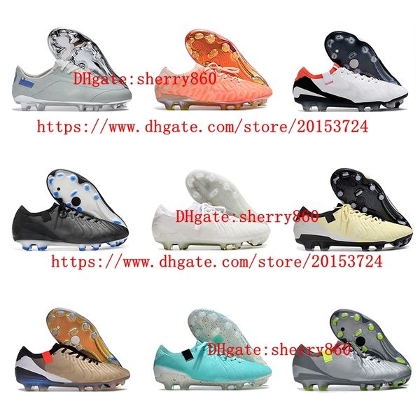 Chaussures de football pour hommes Tiempoes Legendes 9 Elitees FG CLEATS Boots de football en tricot Botas de Futbol Breathable Outdoor