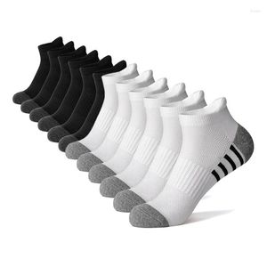 Chaussettes en coton peigné pour hommes, 12 paires, haute qualité, décontractées, courtes chevilles, à rayures, sport d'affaires, maille respirante, Fitness