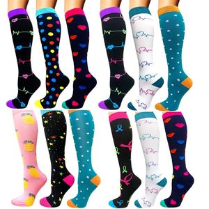 Chaussettes pour hommes 3 pairesPack chaussettes de compression femmes chaussettes de sport en cours d'exécution varices œdème genou haut 30 mmgh infirmières hommes bas de compression 220826