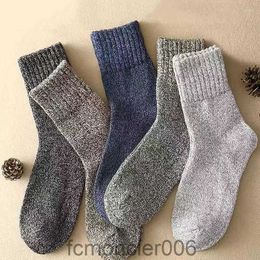 Heren Sokken 5 Paar/partij Wol Retro Casual Calcetines Hombre Dikke Katoenen Winter Warm Grappig Gelukkig Mannelijke Hoge Kwal Q0A6