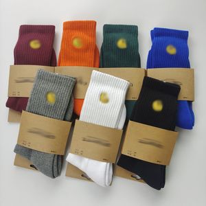 Calcetines para hombre bordado dorado toalla de algodón