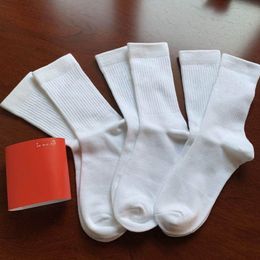 chaussettes pour hommes 1 douzaine = 3 paires de différents types de blanc Mode Femmes et Hommes Haute Qualité CLetter Respirant Coton Chaussette De Sport En Gros calzino Bas