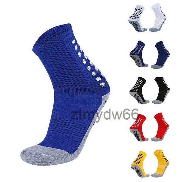 Chaussettes antidérapantes pour hommes, 1 paire, chaussettes à poignée moyenne, Anti-friction, Spandex/polyester, football, absorbant la sueur, RTC1