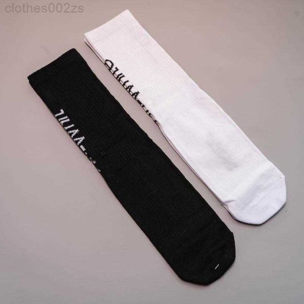 Chaussettes pour hommes Hip Hop Fashion OFF Harajuku Street Style Blanc Long Hommes Skateboard Basketball Stripe Compression Calcetines279wHTU0