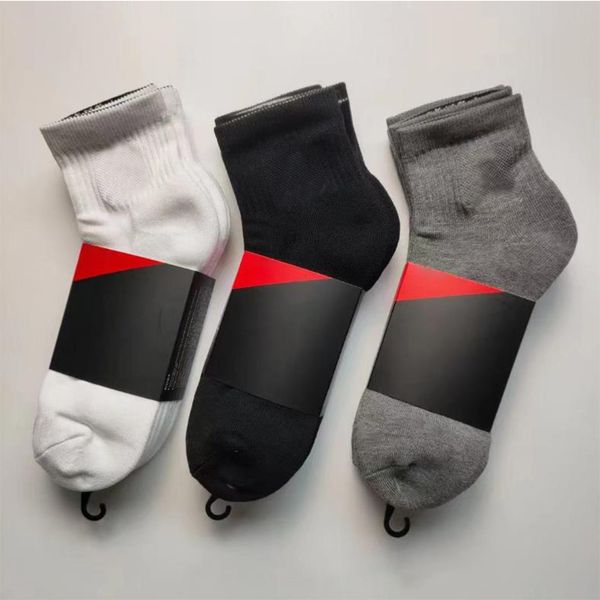 Calcetines para hombre Calcetines para hombre Clásico Blanco y negro Gris Tres colores Baloncesto Correr Deporte Transpirable Algodón puro Calcetín deportivo Tubo bajo Medias para mujer Talla única C