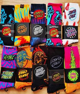 Chaussettes pour hommes hurlant main Skateboard Hip Hop drôle heureux Hombre bas aux genoux pour hommes patineur moyen Streetwear FLNN