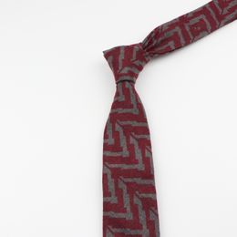 Hommes doux classique cravates diamant vérifier laine artificielle coton couleur foncée cravate rayé mince noir gris cravate pour accessoire quotidien