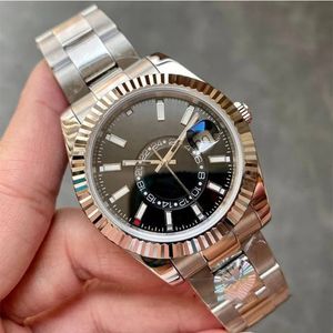 Mens Sport Automatic Watch Designer roestvrijstalen horloge 904L Sapphire Glass 41 mm volledige functie World Time