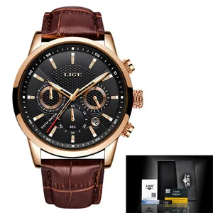 Mens Sport Quartz Watch Waterdichte riem dubbele oog Multifunctioneel horloge Business High Quality Watch