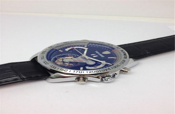 Mensil de estilo Sport Sport Watch Tevise Brand Mechanical Wallwatch para la pulsera de cuero de hombre Correa transparente T015811854