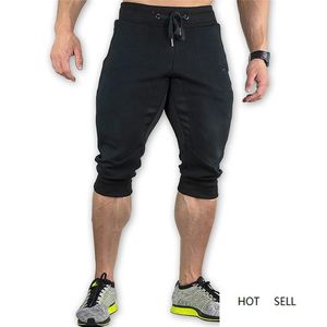 Heren sport zomer potlood broek man mode losse patchwork trekkoord casual capri pant heren rits kleding