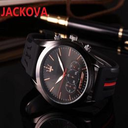 Reloj de pulsera deportivo para hombre, reloj de pulsera con movimiento de cuarzo de 42mm, reloj de tiempo masculino, banda de goma, cinturón de silicona, relojes superiores 268D