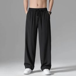 Pantalons de sport pour hommes vêtements de sport vêtements de travail de gymnastique joggeurs d'été vêtements ajustés Y2k taille droite Pantalons Pantalones 240217