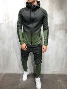 Vêtements de sport pour hommes, ensemble deux pièces décontracté à capuche, tenue de sport, survêtement d'entraînement, survêtement pour hommes, S-3XL