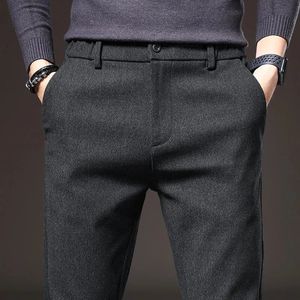 Hommes printemps et automne mode affaires loisirs pantalon ensemble hommes élastique droit formel hommes pantalons nouveau Style 240318