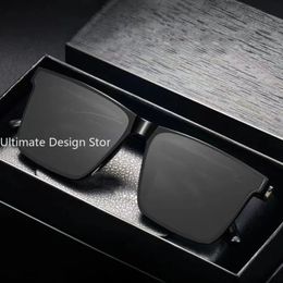 Mens vierkante zonnebrillen klassieke rechthoek vintage zonnebrillen buiten rijden brillen uv400 de sol 240423