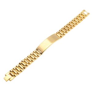 Bracelets à maillons de Style Hip hop en acier inoxydable pour hommes, or et argent, Bracelet de montre, bijoux Punk à la mode, 15mm 21mm, 2575