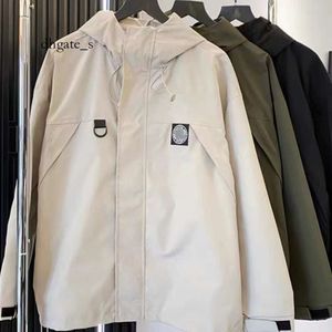 heren stoneisland jas wit losse capuchon lente herfst winddichte stenen jas kan worden gerestitueerd en is niet uitwisselbaar