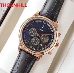 Reloj cronómetro para hombre montre de luxe relojes de pulsera 45mm movimiento de cuarzo japonés cronógrafo flores famoso reloj de pulsera de regalo