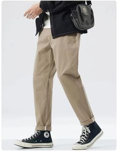 Pantalon cargo à jambe droite pour hommes, pantalon d'extérieur décontracté et ample, pantalon de travail pour hommes 240130