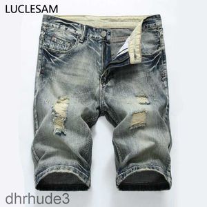 Heren Straight Ripped Denim Shorts 2020 Nieuwe Summer Fashion Designer Jeans For Men Casual Color Hip Hop Biker Skinny Jean Shorts42 Fix6 O58K