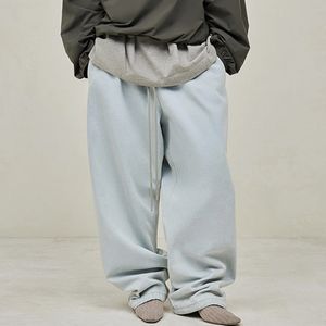 Pantalon droit large en Denim pour hommes et femmes, pantalon Long décontracté, Hip Hop, Streetwear, MG240051