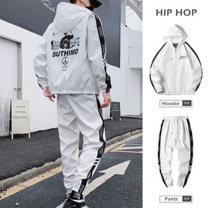 Hommes Streetwear Survêtement Ensemble Marque Sweat Costume Hommes Imprimé Sweat À Capuche Pantalon Hip Hop Ensemble Mâle Mode Joggers Ensembles CX200730