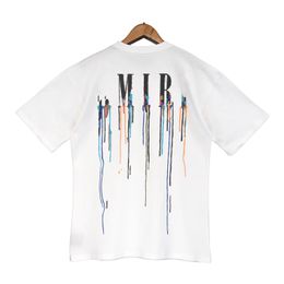 Heren Stylist T-shirts Dames Ontwerpers Losse Tees Mode Grafische Print Jersey Mans Zwart Paint-drip Core Logo T-shirt Casual Shirt Luxe Oversized Kleding