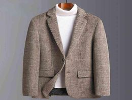 Blazers de costume pour hommes 2021 Automne Hiver Suits Men039 Suisse à plaid en laine Men039S Cosses en laine de la tendance plus taille Men039S C10799671358237