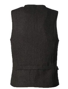 Heren pak vest V-hals wol visgraat tweed casual vest formeel zakelijk vest stalknecht voor groen zwart bruin200Y