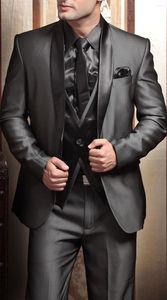 Costumes pour hommes 2023 costume sur mesure noir hommes d'affaires mariage 3 pièces (veste pantalon gilet cravate) traje De Novio Para Boda
