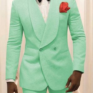 Trajes para hombre Blazers 2 piezas Traje para hombre Lavanda Blazer floral informal Baile de graduación Esmoquin morado Tweed Chal Solapa Cena Chaqueta blanca Boda Novios 221123