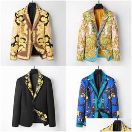 Mens Suits Blazers 2024 Designer de haute qualité homme Fashion Homme Suit Blazer Vestes Matter Flower Pattern for Men Stylist Lettre broderie L DHBAV