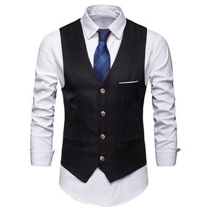 Heren Pakken Blazers 65 Drop Plus Size Formele Mannen Effen Kleur Pak Vest Single Breasted Business Vest 221123