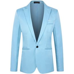 Herenkostuums Blazers Boutique 5XL Suit Mode Elegant Gentleman Effen Kleur Slim Fit Jurk Casual Zakelijk Italiaanse stijl Bruiloft Formele Blazer 230209