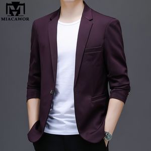 Mens Suits Blazers Classic Color sólido Blazer Versión coreana Chaqueta Casual Slim Fit Jaqueta Masculina Clothing J693 230209