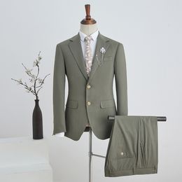 Heren Suits Blazers Custom Made Bread Wedding Dress Blazer Pants Business Highend Classic Trousers 20473509 230209